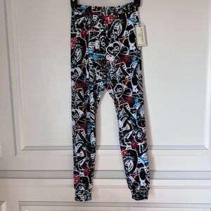 NWT‎ no comment girls NY • LA Colorful Graffiti Print Joggers Pants Size Medium